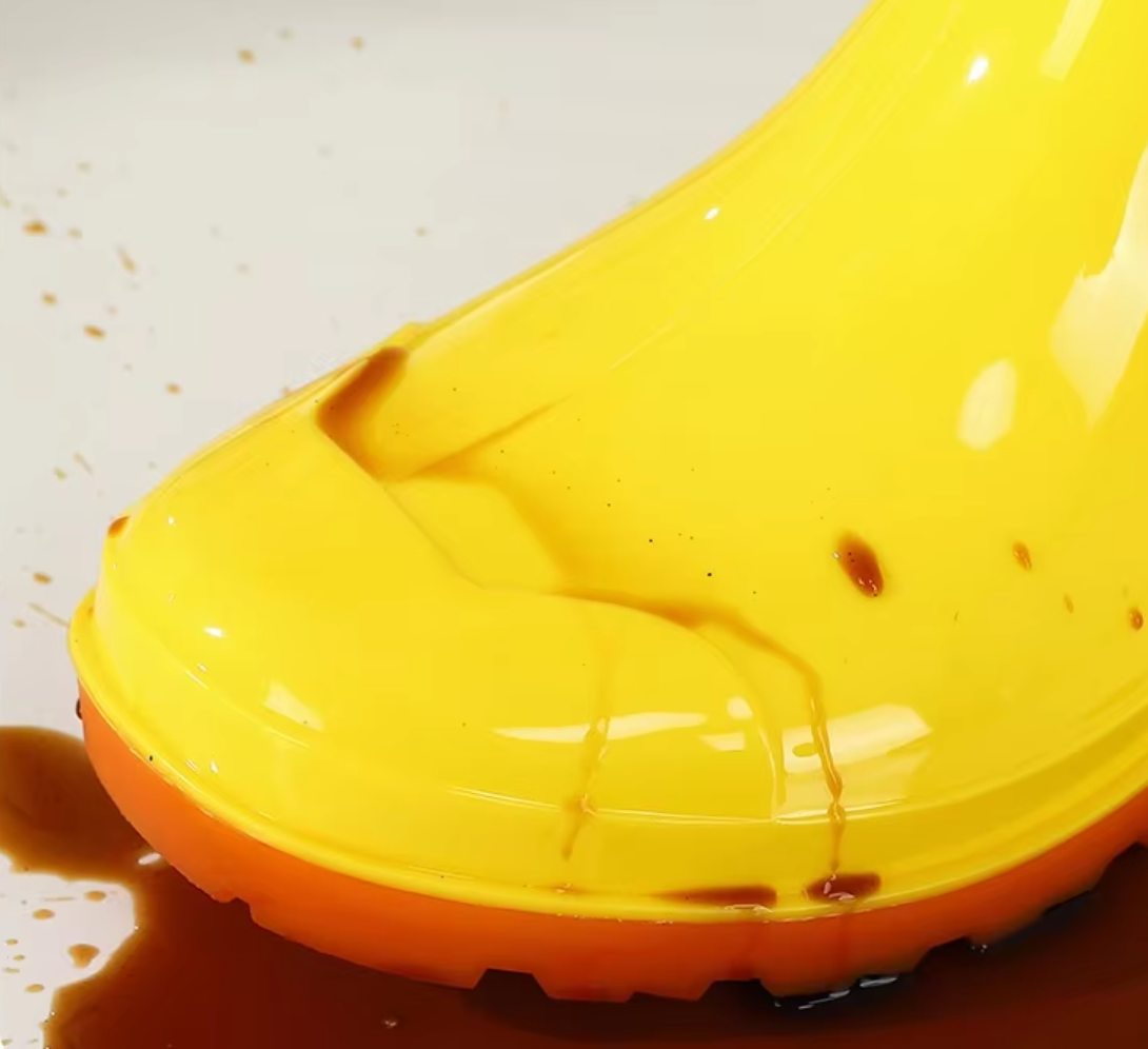 waterproof-performance-detail-of-yellow-work-wellington-boot