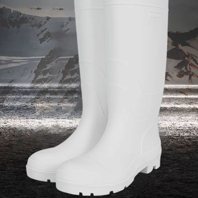 food-grade-white-knee-high-rubber-safety-wellington-boots-outdoor-scene